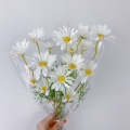 Simulated Flower Arrangement Table Ornament Picnic Photo Props, Style: 5pcs White Daisy Transpare...