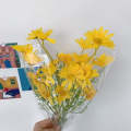 Simulated Flower Arrangement Table Ornament Picnic Photo Props, Style: 5pcs Yellow Daisy Transpar...