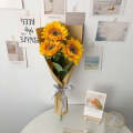 Simulated Flower Arrangement Table Ornament Picnic Photo Props, Style: 5pcs Sunflower Transparent...