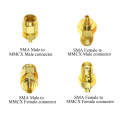 SMA Male To MMCX Female Coaxial Adapter Kit Brass Coaxial Connector RF Antenna Adapter
