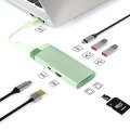 BS7A 7 In 1 Type-C Docking Station Multi-Function USB Hub Docking Station Converter(Green)