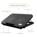 NUOXI S200C Laptop Silent Radiator Multi-level Adjustable Metal Bracket Base(Black)