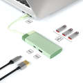 BS5A 5 In 1 Type-C Docking Station Multi-Function USB Hub Computer Converter(Green)