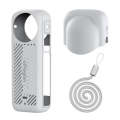 For Insta360 X4 AMagisn Silicone Protective Cover Body Case + Lens Cover Gray