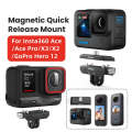 AMagisn Metal Magnetic Quick Release + Top Cover, For Insta360 Ace / Ace Pro / X3 / X2 / GoPro HE...
