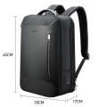 Bopai 61-19011 Large Capacity Waterproof Travel Laptop Backpack With USB+Type-C Port(Black)
