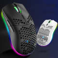 XUNSVFOX XYH80 Hollow Hole Rechargeable Wireless Gaming Mouse RGB Light Computer Office Mouse(White)