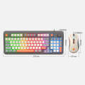 XUNSVFOX K820 Wired Gaming Mechanical Feeling 94 Keys Keyboard And Mouse Set(Shimmer)