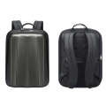 Bopai 61-122579 Large Capacity Hard Shell Password Lock Waterproof Business Laptop Backpack(Grey)