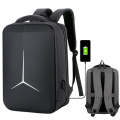 15 inch Multifunctional Waterproof Business Sports Laptop Backpack with USB Port(Dark Gray)