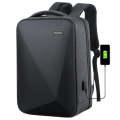 16 inch Large Capacity Password Lock Anti-Theft Laptop Backpack With USB Port(Dark Gray)