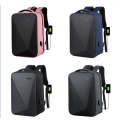 16 inch Large Capacity Password Lock Anti-Theft Laptop Backpack With USB Port(Pink)