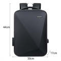 16 inch Large Capacity Password Lock Anti-Theft Laptop Backpack With USB Port(Dark Gray)