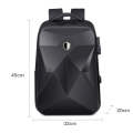 17 inch Password Lock Large Capacity Waterproof Laptop Backpack with USB Port(Black)