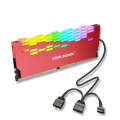 COOLMOON RA-2 Heatsink Cooler ARGB Colorful Flashing Memory Bank Cooling Radiator For PC Desktop ...