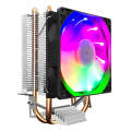 COOLMOON Frost Double Copper Tube CPU Fan Desktop PC Illuminated Silent AMD Air-Cooled Cooler, St...