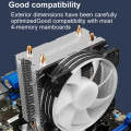COOLMOON Frost Double Copper Tube CPU Fan Desktop PC Illuminated Silent AMD Air-Cooled Cooler, St...