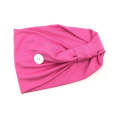 3 PCS Headband Sports Yoga Knitted Sweat-absorbent Hair Band with Mask Anti-leash Button(Rose Red)