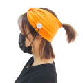 3 PCS Headband Sports Yoga Knitted Sweat-absorbent Hair Band with Mask Anti-leash Button(Orange)
