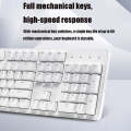 Rapoo MT710 104 Keys White Backlight Office Machinery Wired Keyboard(Black Shaft)