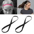 2 PCS Elastic Rope Candy Color Sports Yoga Hair Band Headband Sweat Band(Black)