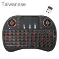 Support Language: Taiwanese i8 Air Mouse Wireless Backlight Keyboard with Touchpad for Android TV...