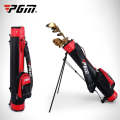 PGM Golf Large Capacity Nylon + PU Bag with Holder for Men and Women (Black Red)