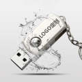 MicroDrive 64GB USB 2.0 Creative Personality Metal U Disk with Keychain (Silver)
