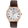 Authentic BULOVA Classic Rose Gold Brown Leather Mens Watch