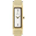 Authentic OBAKU Denmark Crystal Accented Stainless Steel Mesh Ladies Watch