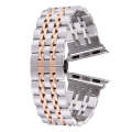 20mm Women Hidden Butterfly Buckle 7 Beads Stainless Steel Watch Band For Apple Watch 38mm(Silver...