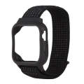 For Apple Watch Series 7 45mm / 6 & SE & 5 & 4 44mm / 3 & 2 & 1 42mm Nylon Watch Band with Hook a...