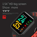 S88 1.54 inches TFT Color Screen Smart Bracelet IP67 Waterproof, Silicone Watchband, Support Call...