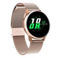 DT88 1.22 inch Full Circle Full Touch Steel Strap Smart Sport Watch IP68 Waterproof, Support Real...