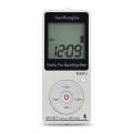 HRD-602 Digital Display FM AM Mini Sports Radio with Step Counting Function (White)