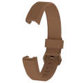 Solid Color Silicone Watch Band for FITBIT Alta / HR, Size: L(Brown)