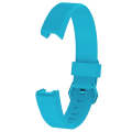 Solid Color Silicone Watch Band for FITBIT Alta / HR, Size: L(Sea Blue)