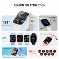 DM60 1.83 inch IP68 Waterproof  Smart Watch, Support Body Temperature Monitoring / Heart Rate / B...
