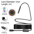 AN97 USB-C / Type-C Endoscope Waterproof IP67 Tube Inspection Camera with 8 LED & USB Adapter, Le...