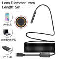AN97 USB-C / Type-C Endoscope Waterproof IP67 Tube Inspection Camera with 8 LED & USB Adapter, Le...