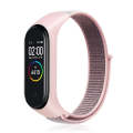Smart Watch Nylon Woven Watch Band for Xiaomi Mi Band 3 / 4(Pink)