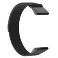 For Garmin Fenix 7X Milanese Watch Band (Black)