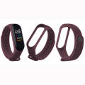 Pure Color Soft TPU  Watch Bands for Xiaomi Mi Band 4, Host Not Included(Wine Red)