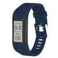 Smart Watch Silicone Watch Band for Garmin Vivosmart HR+(Dark Blue)