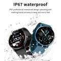 ZL02D 1.28 inch IP67 Waterproof Steel Band Smart Watch Support Heart Rate Monitoring (Blue)