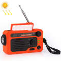KK-228 Multifunctional Solar Power Hand Generator Radio Outdoor Emergency Disaster Prevention(Bla...