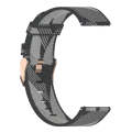 20mm Stripe Weave Nylon Wrist Strap Watch Band for Huawei GT 2 42mm / Honor Magic Watch 2 42mm(Grey)