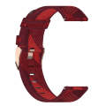 20mm Stripe Weave Nylon Wrist Strap Watch Band for Huawei GT 2 42mm / Honor Magic Watch 2 42mm(Red)