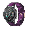 22mm Stripe Weave Nylon Wrist Strap Watch Band for Huawei GT / GT2 46mm, Honor Magic Watch 2 46mm...