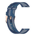 22mm Stripe Weave Nylon Wrist Strap Watch Band for Fossil Gen 5 Carlyle, Gen 5 Julianna, Gen 5 Ga...